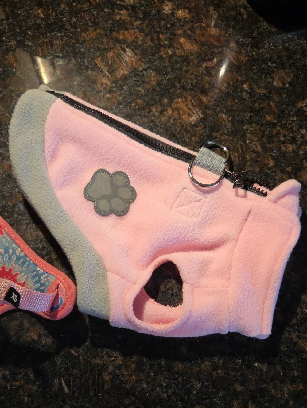 Cute Fleece Dog Jacket Harness Vest And Reversible Harness